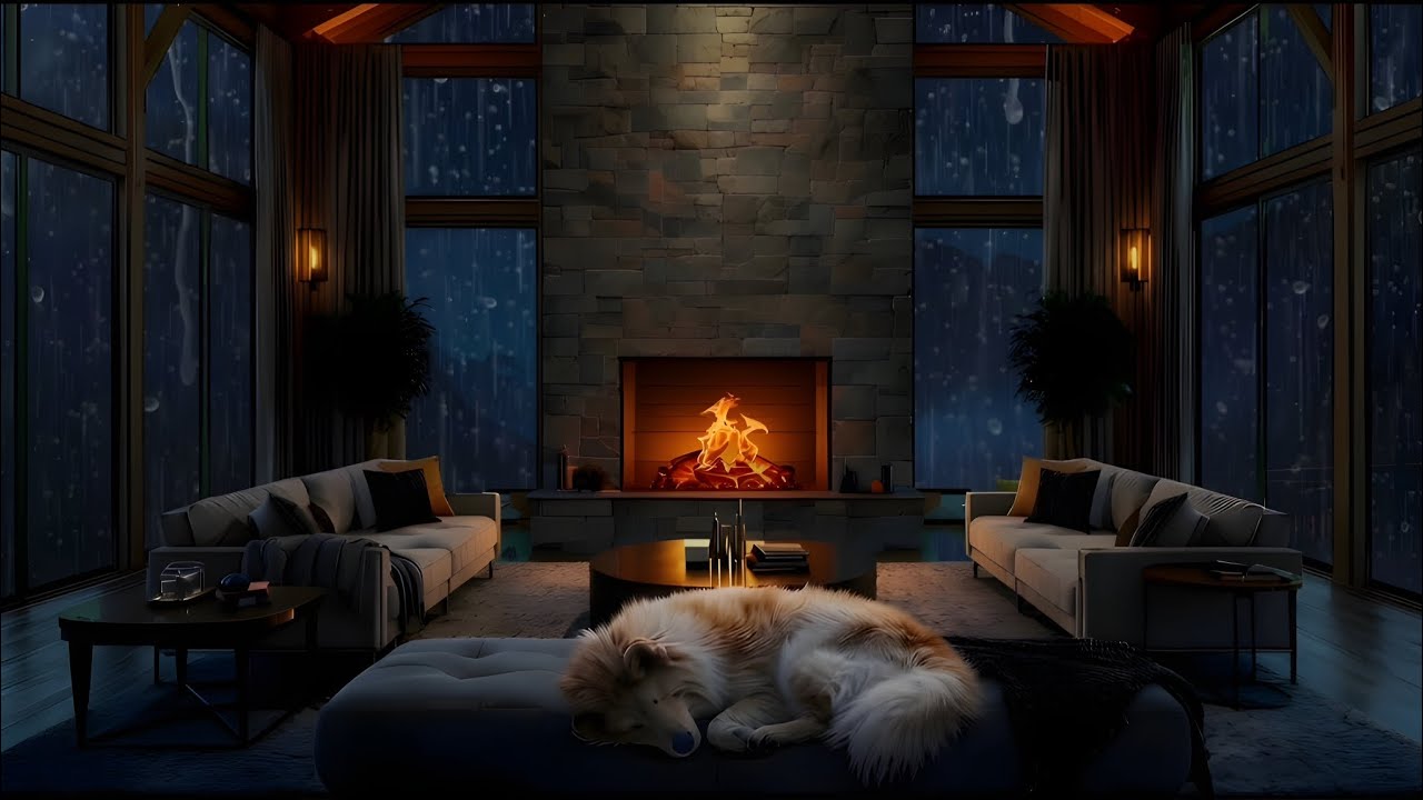 Sleep Deeply Tonight: Cozy Rain & Fireplace Sounds for Total Relaxation 🌧️🔥😴