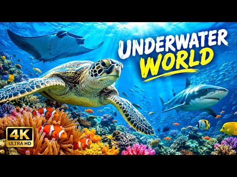 Underwater World š | 4K Marine Wildlife Documentary | Coral Reef, Sharks, Turtles & Manta Rays