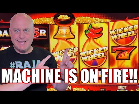 🔥 This Slot Machine is on Fire! 🔥 Massive Wicked Winnings III Five of a Kind Jackpot!