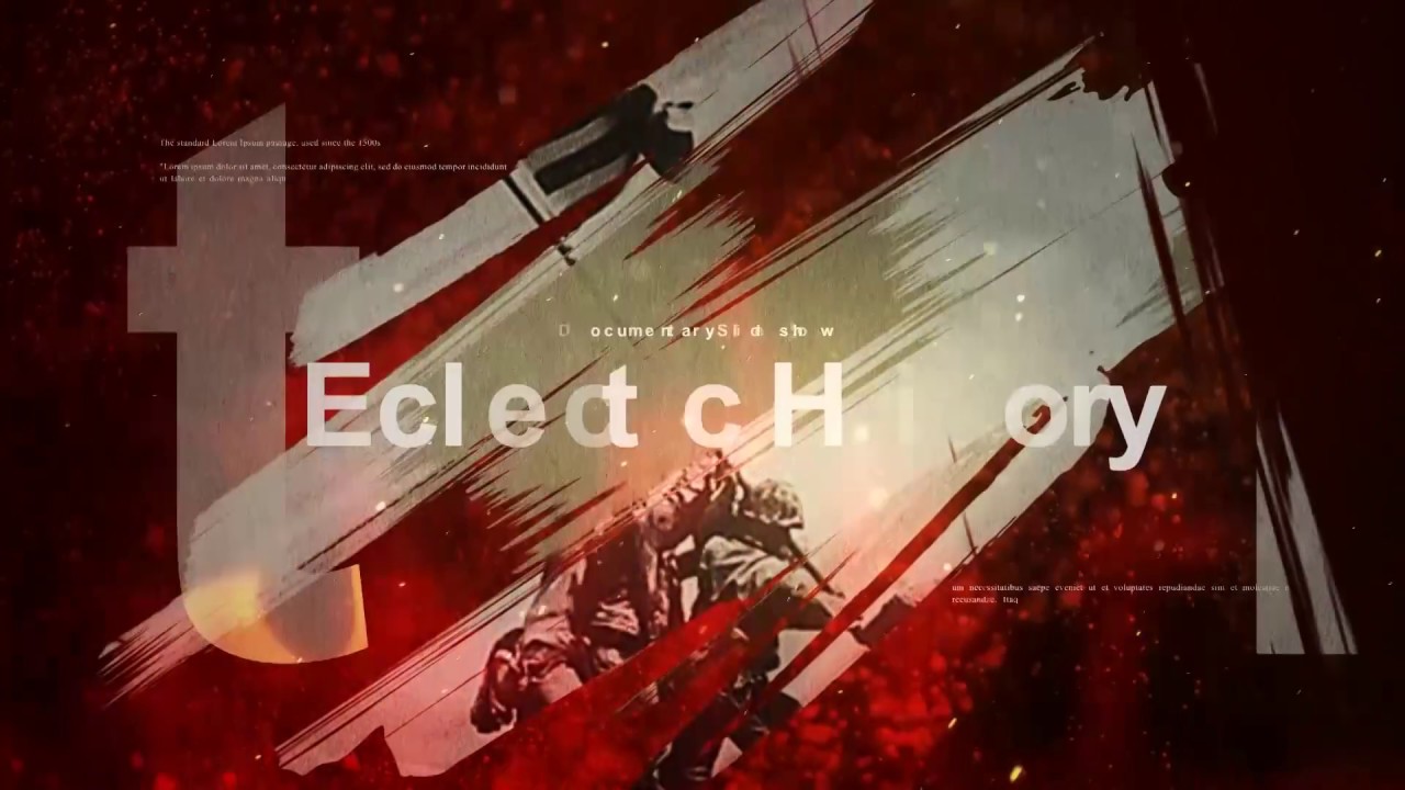 After Effects Free Template Eclectic of History Documentary Slideshow