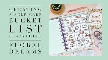 PLANYTHING FLORAL DREAMS UNBOXING + SELF CARE BUCKET LIST PLAN WITH ME | THE HAPPY PLANNER