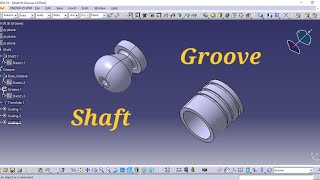 Celebrity CATIA V5 Tutorial for Beginners Part-7 | Part Design – Shaft & Grooves Profile