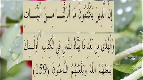 القران الكريم سورة البقرة الاية 159
