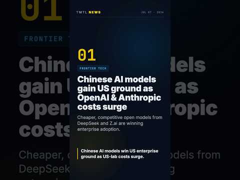 Thumbnail-style graphic about Chinese AI cost advantage