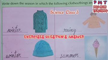 Science Class 3/ Weather And Seasons /Exercises Question
