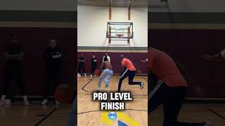 Pro Level Finish 🥶 #fyp #ball #ballislife #viral #basketball #nba #dunk #reels #shorts #pass #game