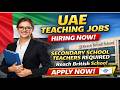 Secondary School Teachers SST Jobs 2026 Announced In UAE - SST Teachers Jobs In UAE