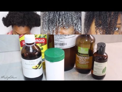 Bain d'huiles sur cheveux afro crépus naturels secs/abimés/cassants 