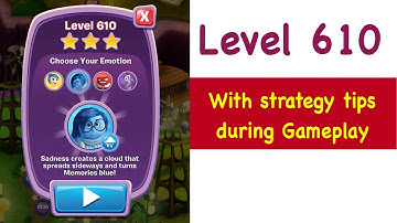 Inside Out Thought Bubbles - Level 610 - Tips and Strategy Gameplay Walkthrough Youtube No Boosters
