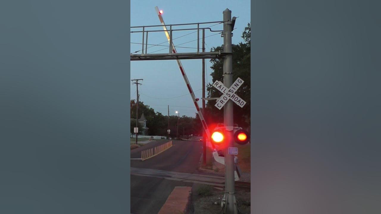 Bam! Railroad Crossing Gate Smacks Ground | #shorts