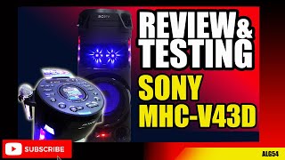 Sony MHC-V43D one box HIFI System,function and features testing.