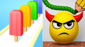 Draw to Smash Vs Popsicle Stack - Satisfying ASMR Tik Tok Gameplay Ragdoll Break (Android iOS)