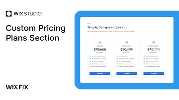 Creating Custom Pricing Plan Designs in Wix Studio