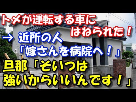 【修羅場】 トメが運転する車にはねられた！→ 近所の人「嫁さんを病院へ！」旦那「そいつは強いからいいんです！」と吐き捨てトメだけ連れて病院へ → その後… スカッと修羅場ラバンダ