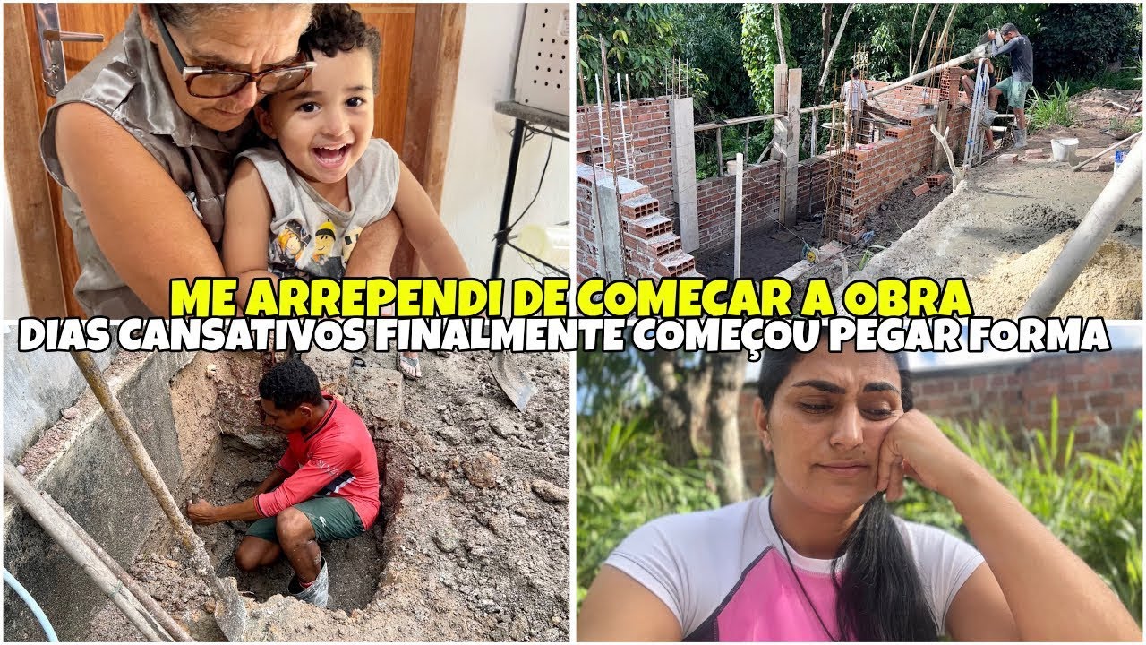 ME ARREPENDI DE COMEÇAR A OBRA| DIAS CANSATIVO| FINALMENTE A OBRA COMEÇOU PEGAR FORMA E MAIS…