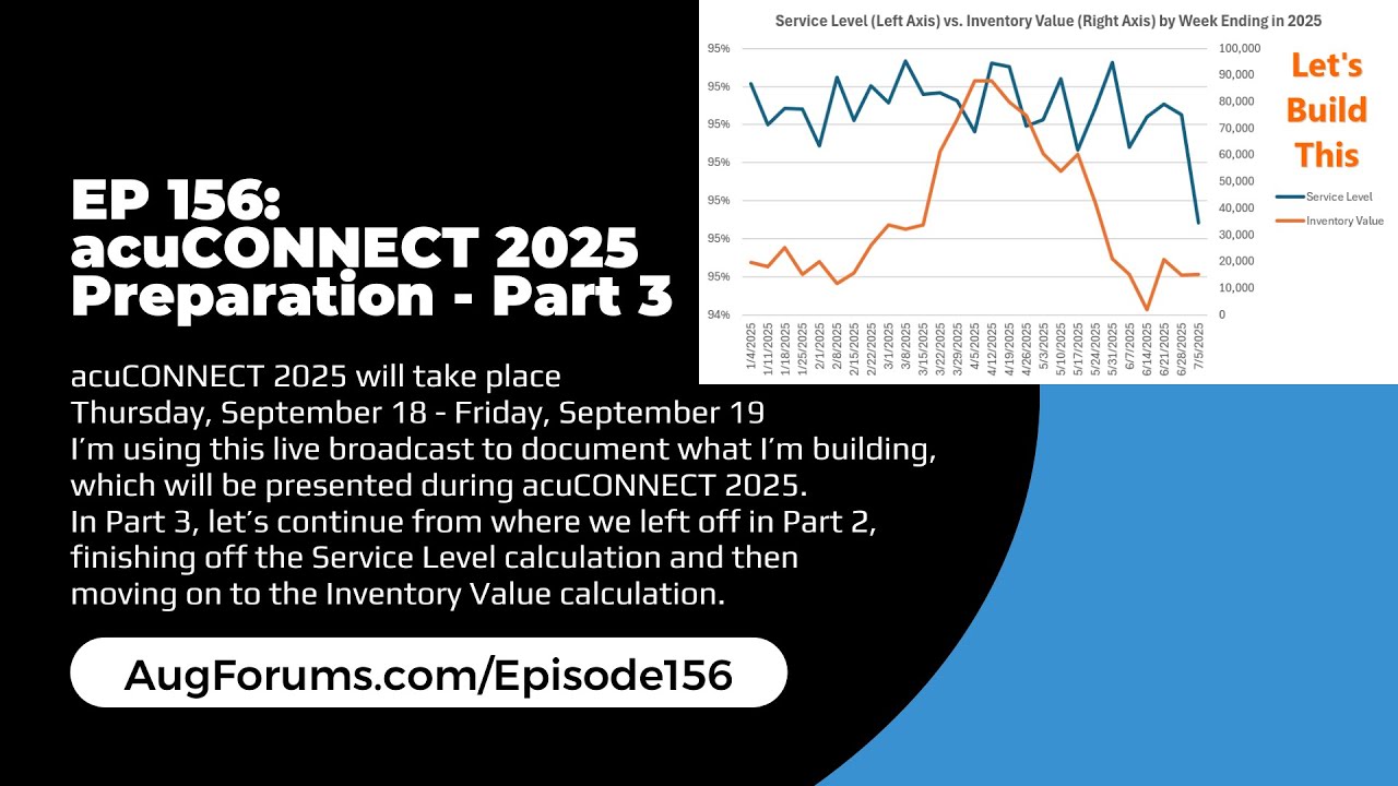 EP 156: acuCONNECT 2025 Preparation - Part 3