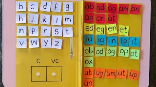 CVC WORD FAMILIES WORK BOARD