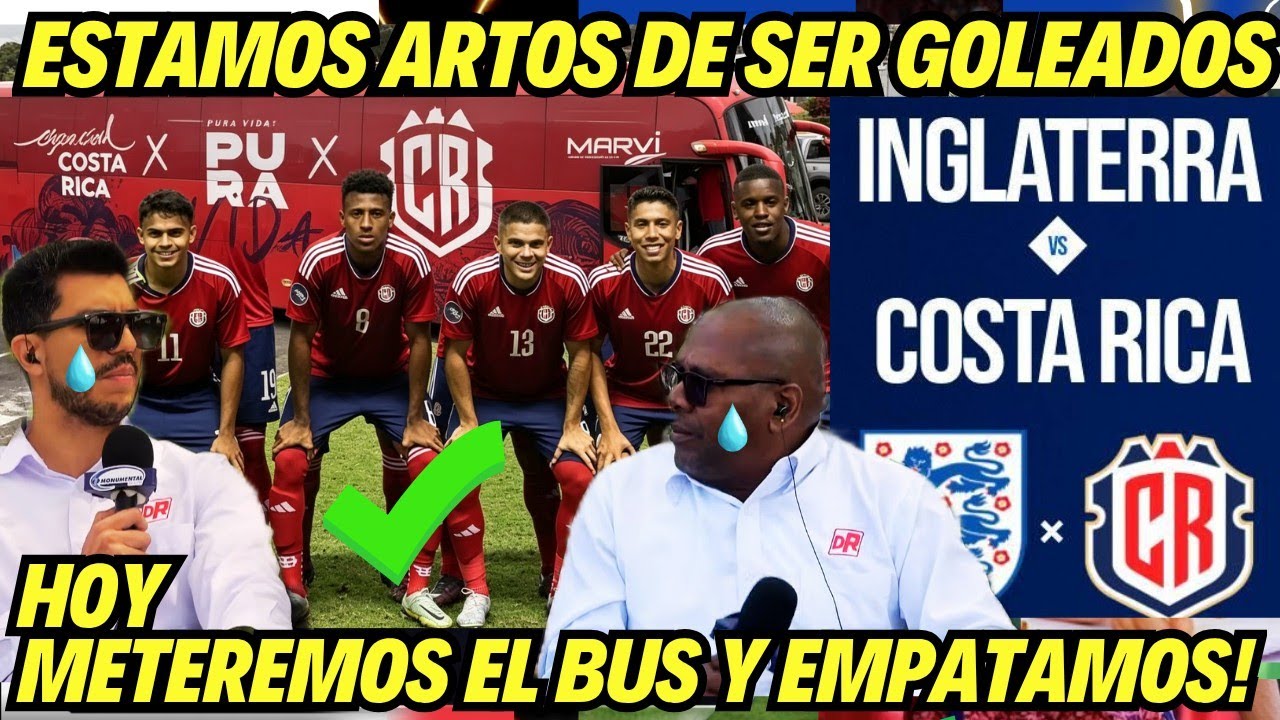 Costa Rica vs Inglaterra: el plan del autobús que sorprende