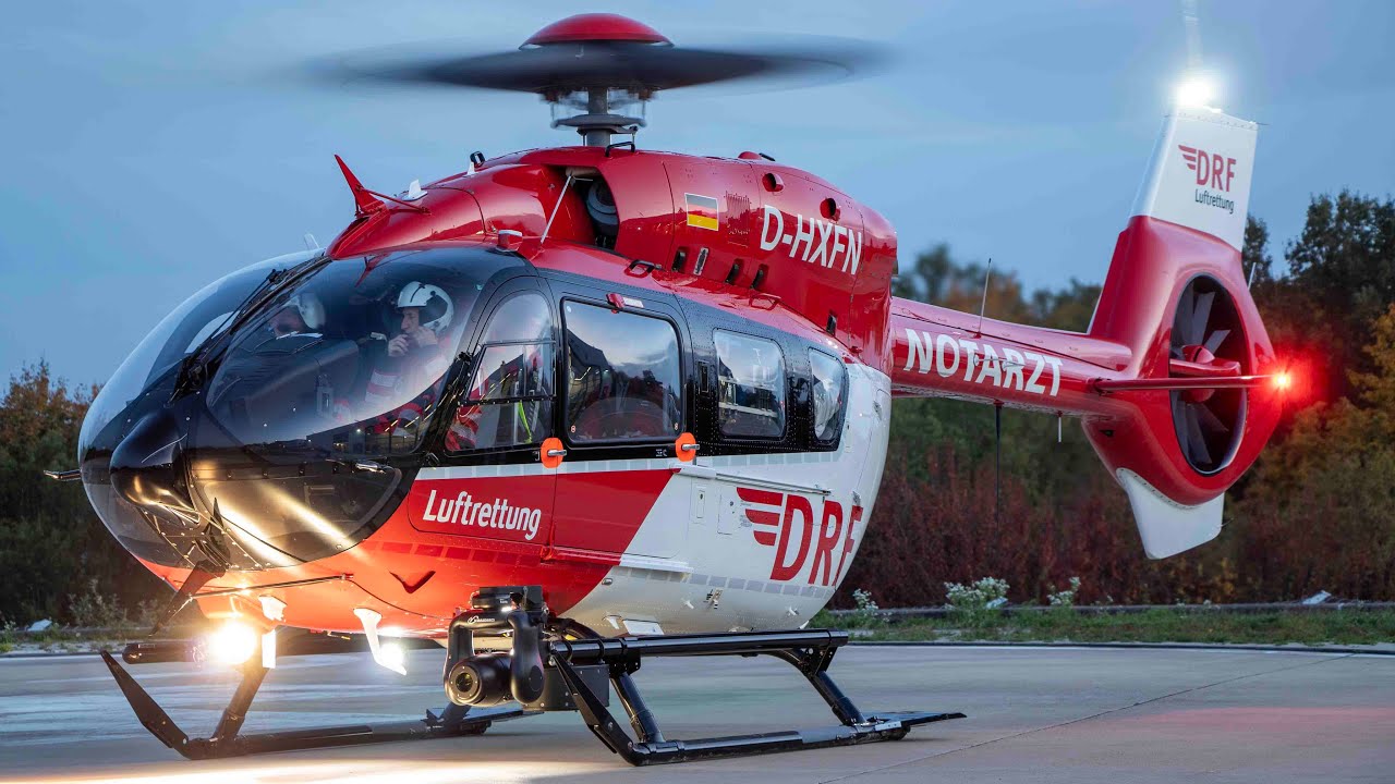 DRF Luftrettung | Start Christoph Regensburg mit neuer H145 D3 D-HXFN | Uniklinik Regensburg