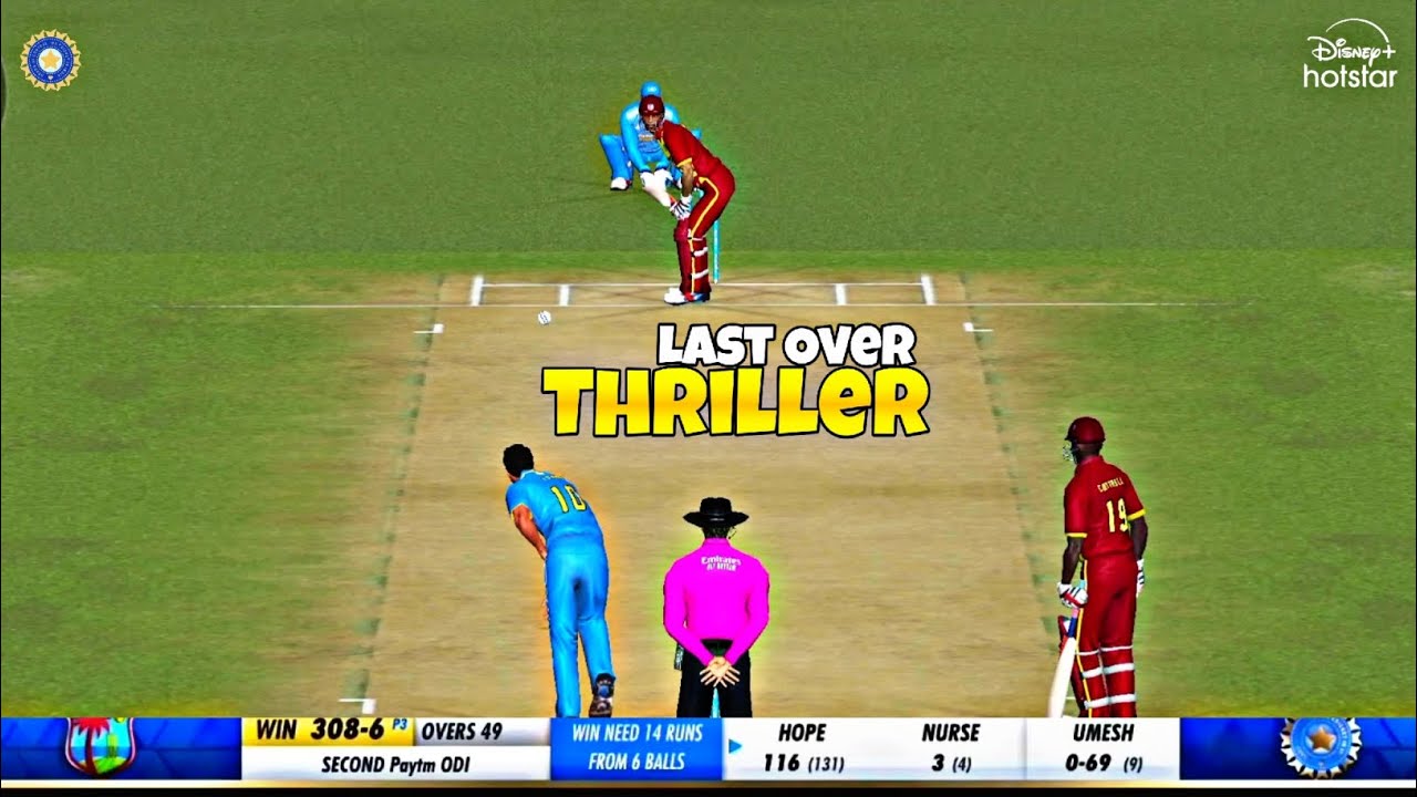IND vs WI Last Over Thriller | 14 Runs Needed 6 Balls | IND vs WI ...