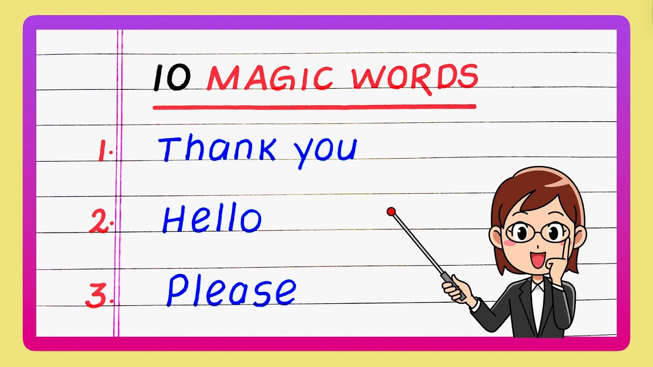 10 Magic Words | 10 Magic Words in English | Best Magic Words | Updated ...