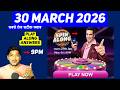 Wheel Of Fortune Answer Today 30 March 2026 | KBC Registration Ans | Live Play along Answers Today