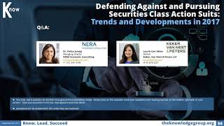 Securities Class Action CLE: 2017 Trends and Developments