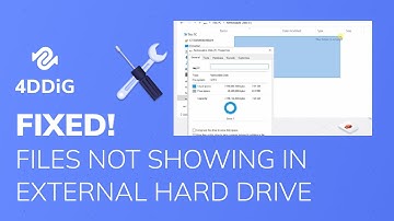 Fix Files Not Showing in External Hard Drive| Space Used But Files not Showing - 3 Methods to Fix