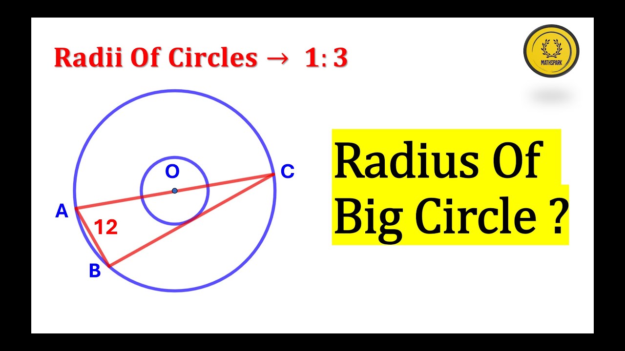 🔵 Радиус большого круга? | Геометрическая задача со скрытым приемом