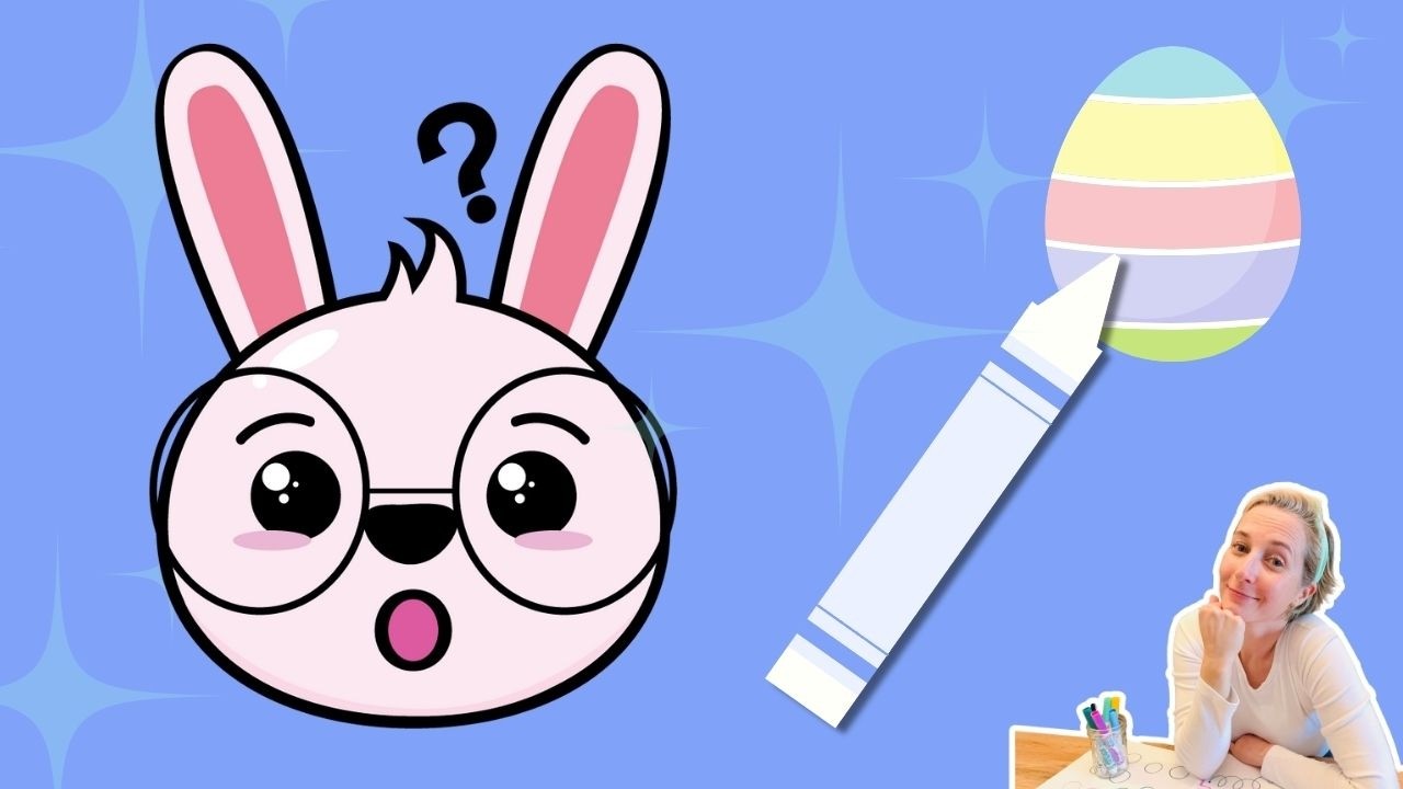 Coloring Easter Eggs with INVISIBLE Crayon?!?!🤯🐰 Spring Coloring Page fun!