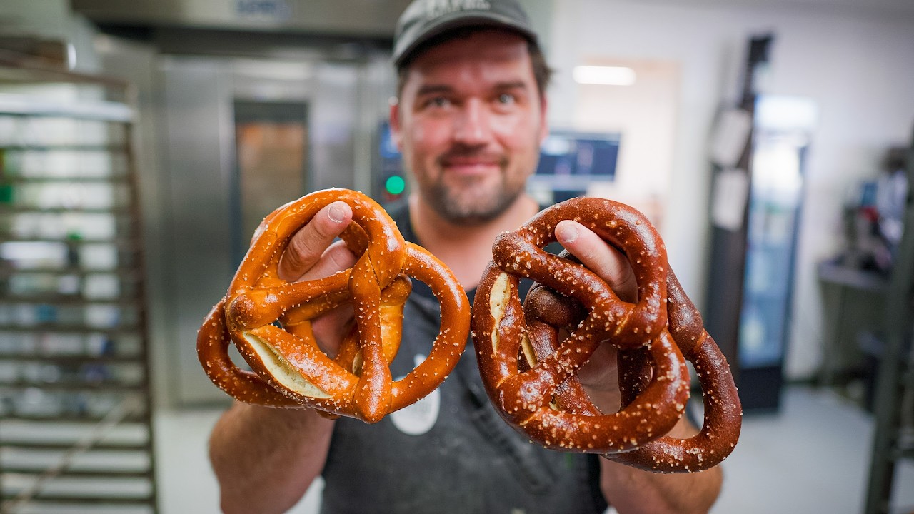 Крендельки из закваски ручной работы, 4 разных способа (брецели)