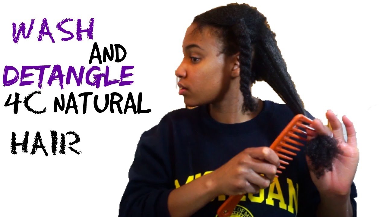 Wash And Detangling 4c Natural Hair Youtube