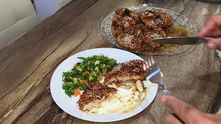 دجاج بالطريقة الاسيوية بصلصة العسل والصويا صوص Asian style Chicken with honey and soya sauce