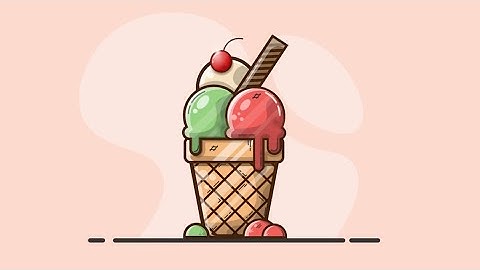 Adobe Illustrator CC Tutorial _ Ice-Cream illustration Design Adobe Tutorials