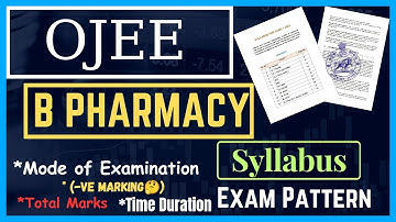 OJEE Syllabus For B Pharmacy || OJEE B Pharmacy Syllabus And It