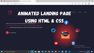 Build Your Animated Landing Page using HTML & CSS (2021) | Rotational Animation | #Don't Miss