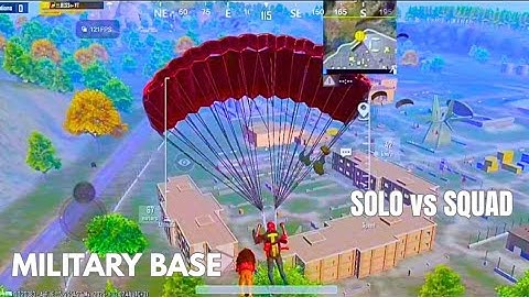 My Best Landing in Military Base 😘 Solo Vs Squad 😱 Full Rush Gameplay 