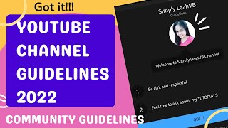 YOUTUBE CHANNEL GUIDELINES 2022|NEW FEATURE |HOW TO SET CHANNEL GUIDLINES