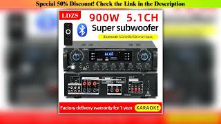 900W bluetooth Audio Power Amplifier HiFi Amp Speaker 12V/220V AV Amp