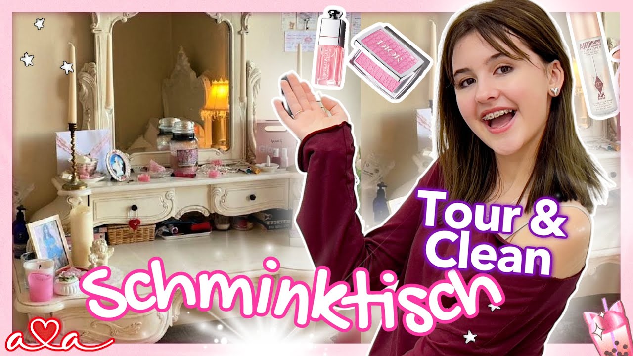 CLEAN my SCHMINKTISCH with me 🤣 Mom EXPOSED mich bei Schminktischtour (PEINLICH) 🎀 Alles Ava