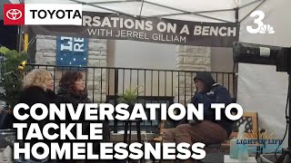Non profits hold 24-hour Conversations on a Bench to tackle homelessness