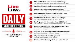 LiveLaw Daily| Maharashtra SIR| Rahul Gandhi Acquittal| Imran Khan Before Court & more LiveLaw Daily| Maharashtra SIR| Rahul Gandhi Acquittal| Imran Khan Before Court & more