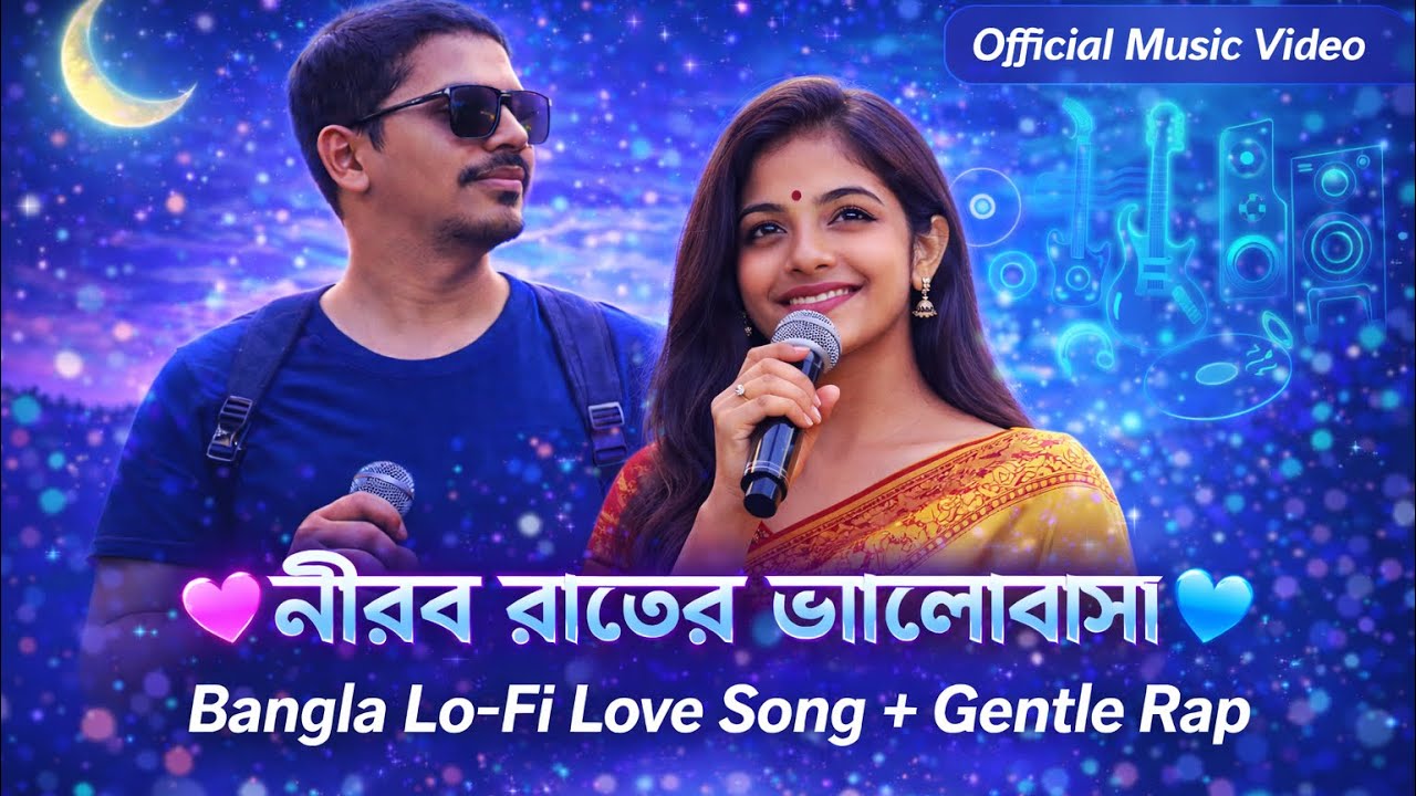 নীরব রাতের ভালোবাসা | Bangla Lo-Fi Love Song + Gentle Rap