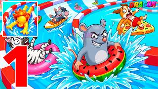 🌊 Aquapark.io Gameplay Walkthrough Part 1 - Crazy Water Slide Race Challenge! (Android, iOS) screenshot 5
