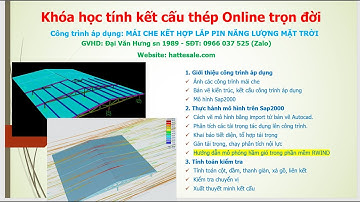 Hướng dẫn tính kết cấu mái che, mái đỡ tấm pin năng lượng mặt trời - Mô phỏng hầm gió Phần mềm RWIND