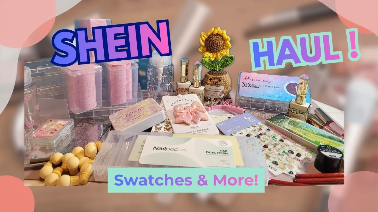 Unboxing Affordable Nail Art 📦💅: SHEIN Haul, Glitter Gel Swatches ✨ Honest Thoughts and More!