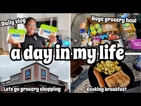 a day in my life | Healthy / low cal grocery shopping, grocery haul, cooking breakfast, locking in