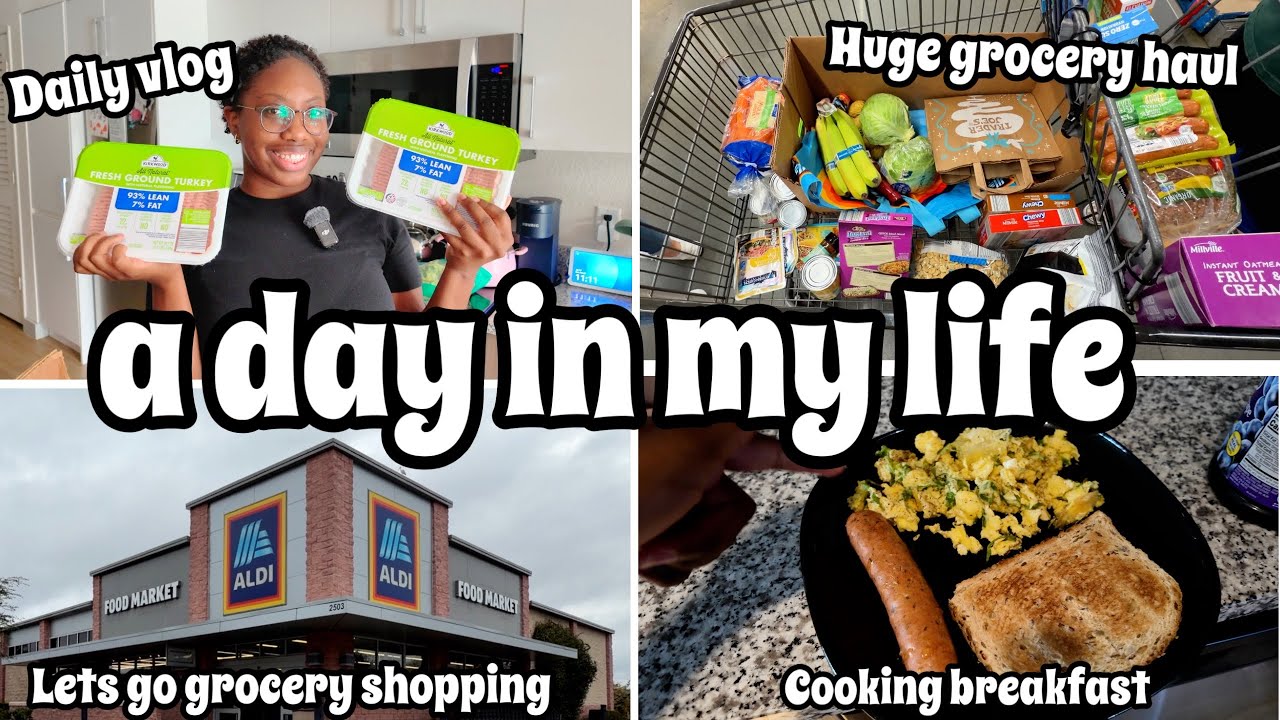 a day in my life | Healthy / low cal grocery shopping, grocery haul, cooking breakfast, locking in 