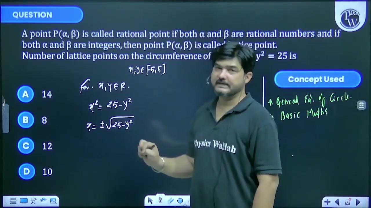 A point \(P(\alpha, \beta)\) is called rational point if both \(\alpha\) and \(\beta\) are ratio....