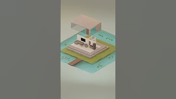 Tiny House in the Forest 🌳 #3danimation #shorts #blender